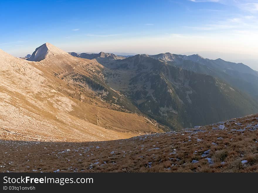 Vihren peak. Autumn in Pirin Mountain, Bulgaria. Vihren peak. Autumn in Pirin Mountain, Bulgaria