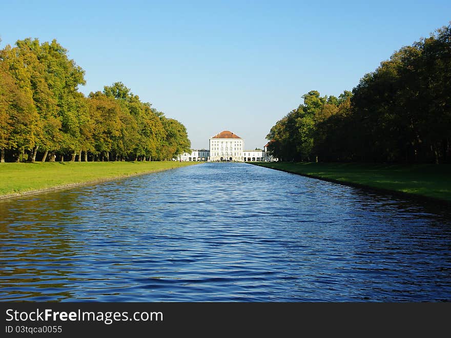 Nymphenburg Park and Castle in Munich, Germany. Nymphenburg Park and Castle in Munich, Germany