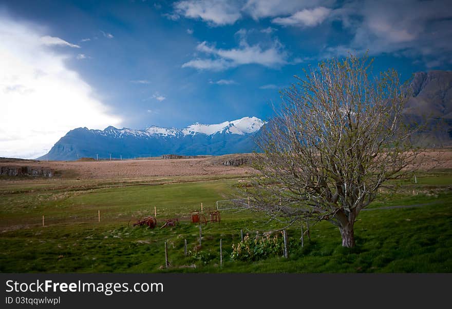 Landscape And Ash Cloud