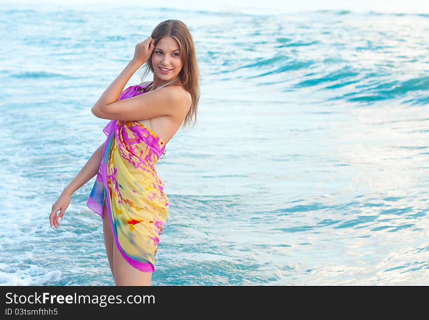 Young Girl On The Sea