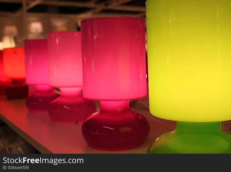 Lamps colored