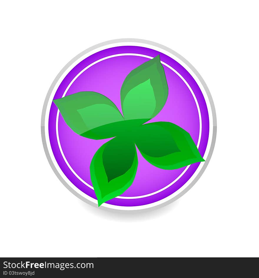 Nature leaf green color symbol isolated