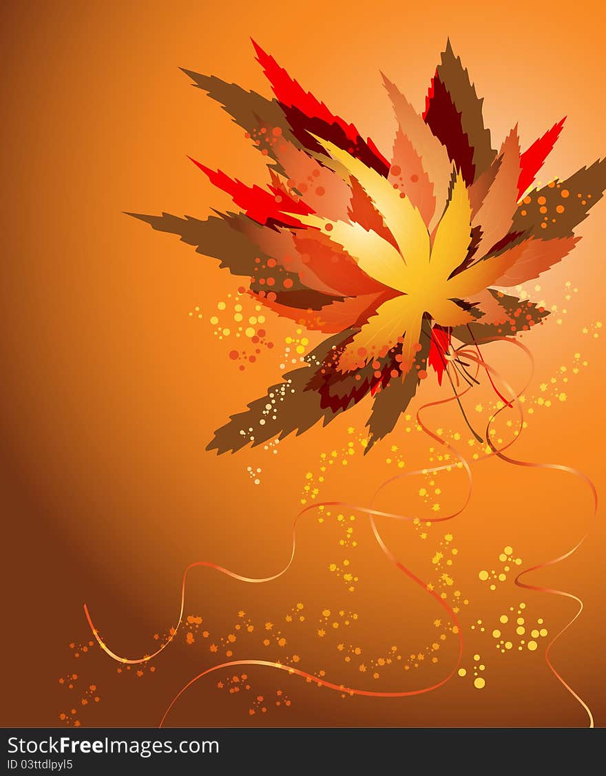 Bouquet of colorful autumn leaves. Bouquet of colorful autumn leaves.