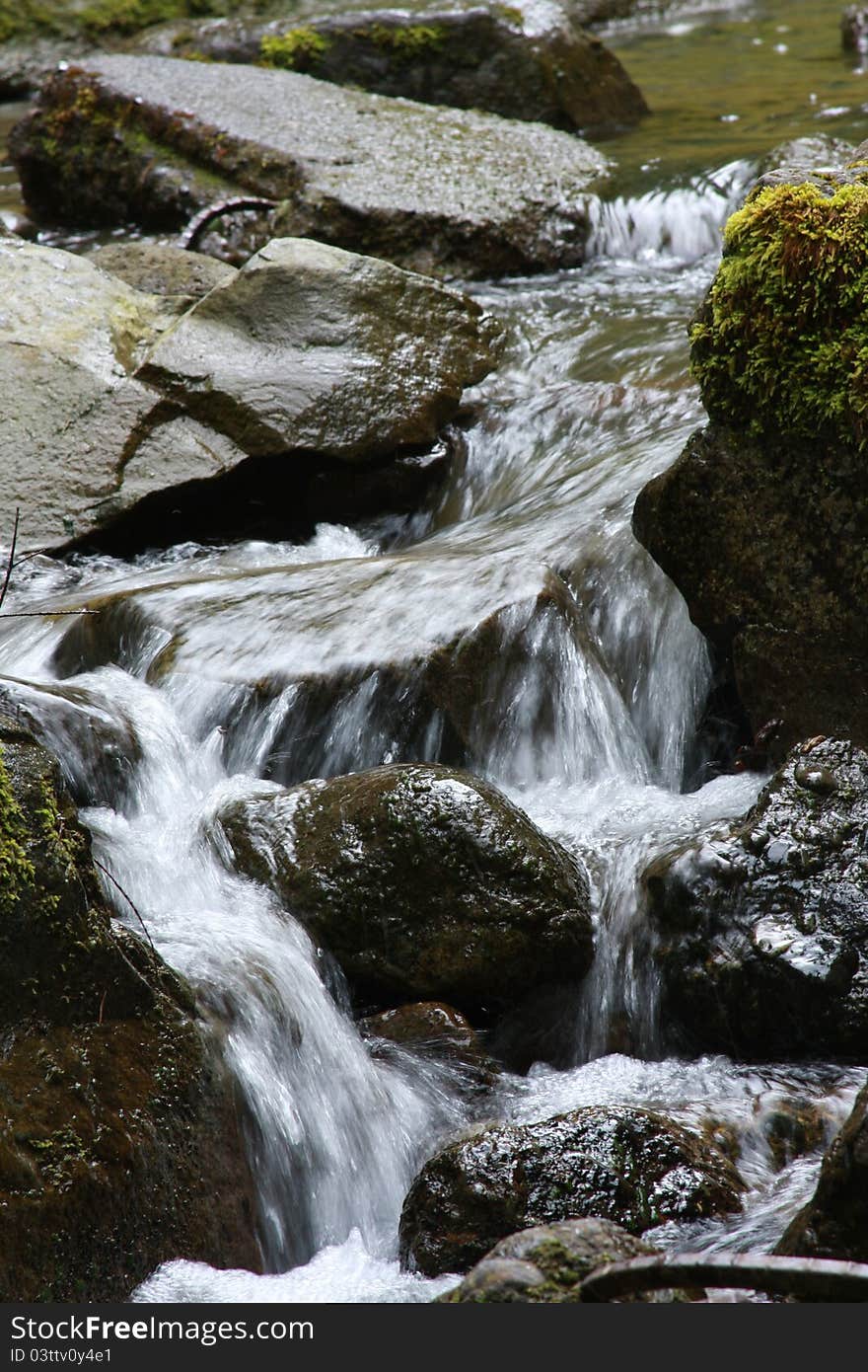 A beautiful little running waterful. A beautiful little running waterful.