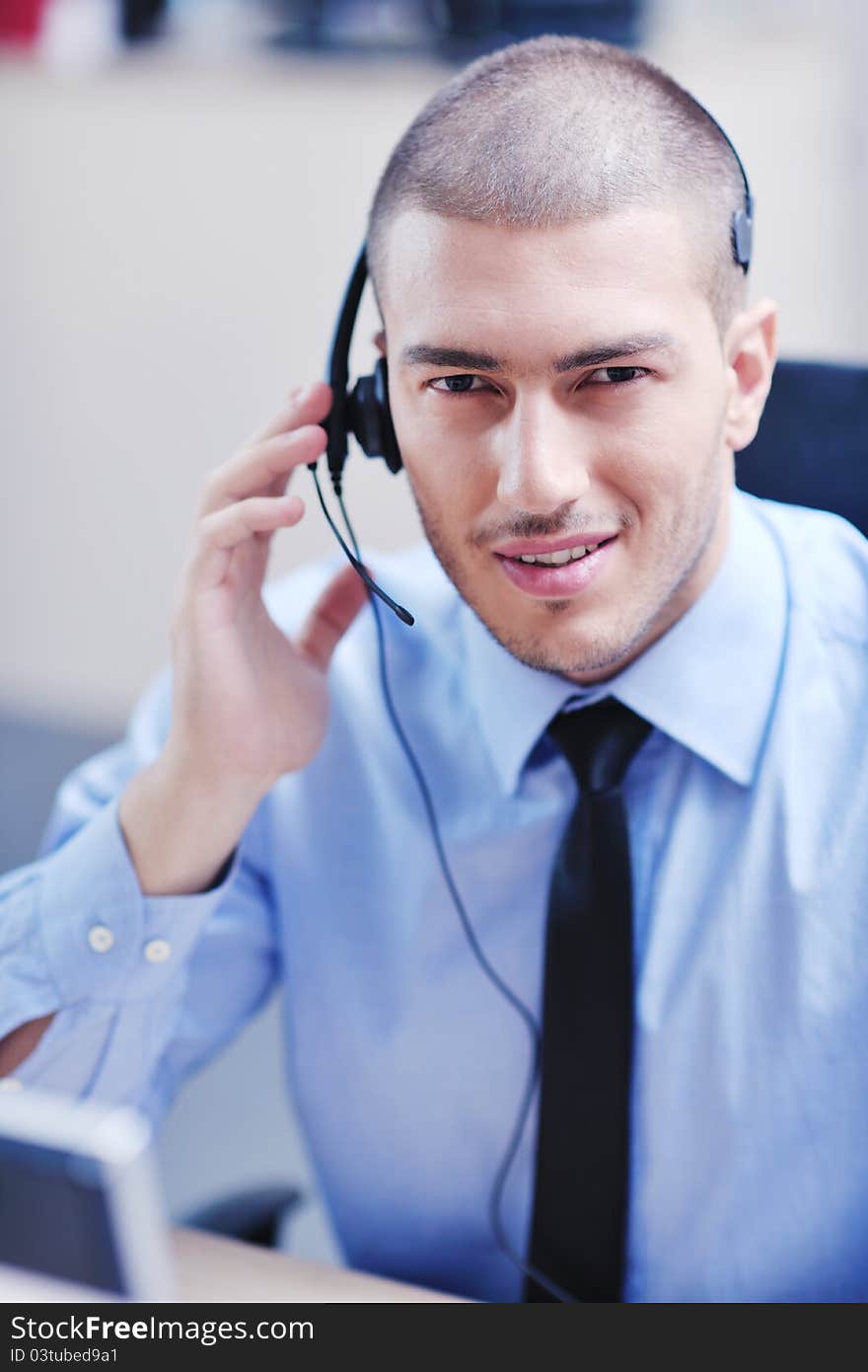 Businessman With A Headset