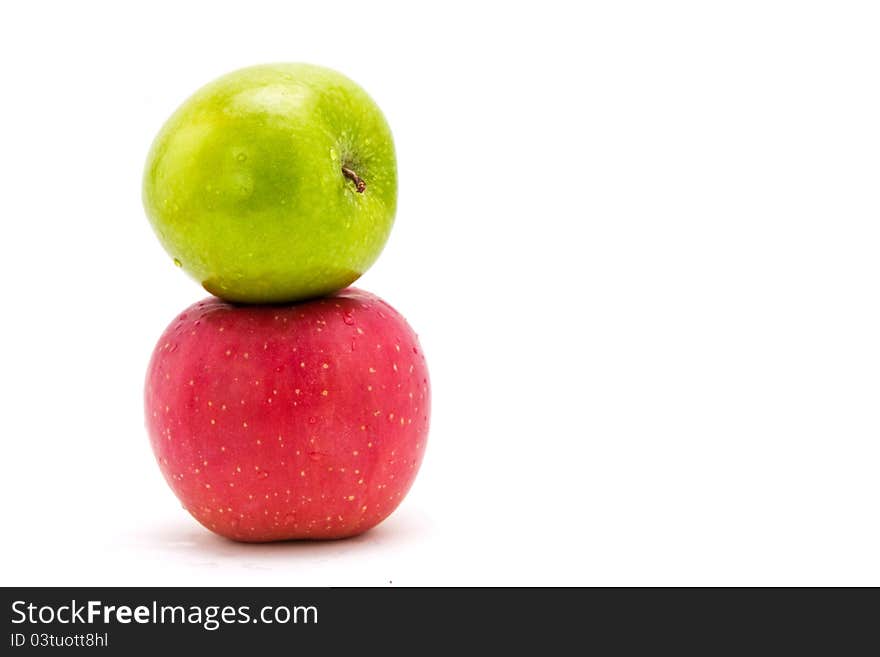 Beautiful fresh apples isolated on white background