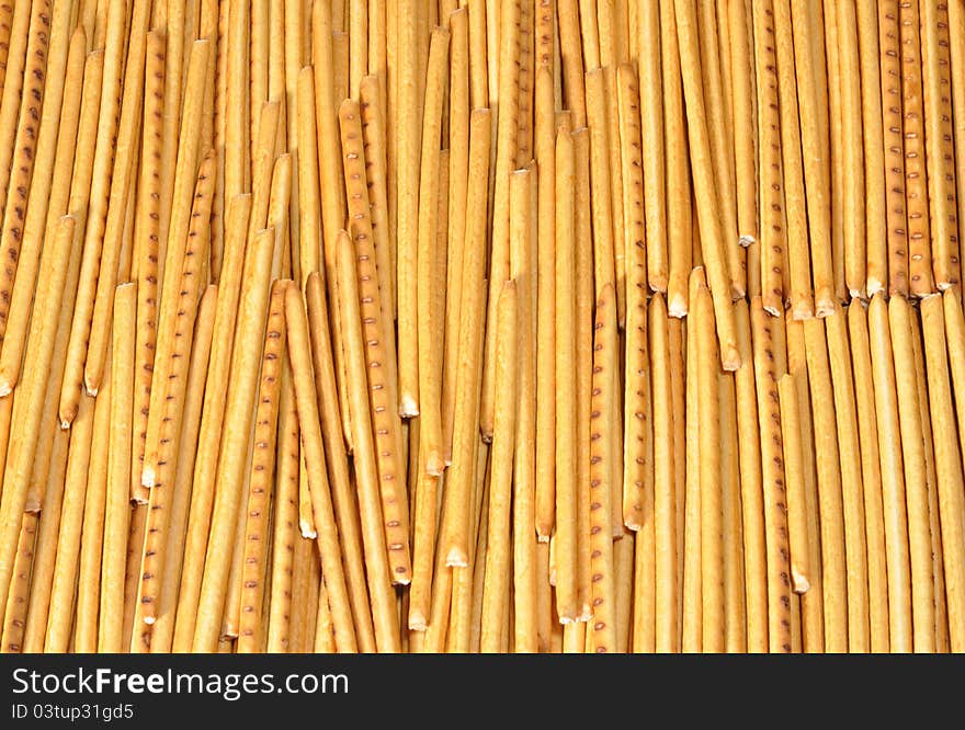 Long thin biscuit sticks as background