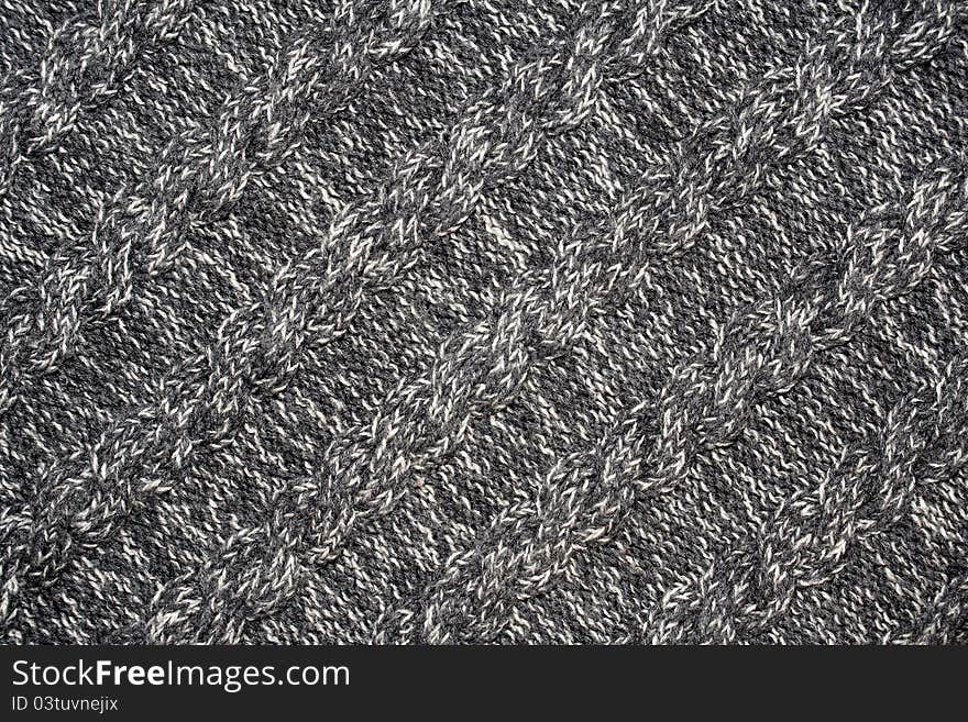 Close-up of knitted wool texture