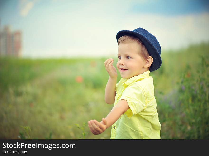 Walk on a meadow