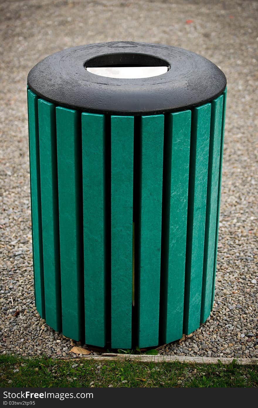 Outdoor Public Trash Barrel