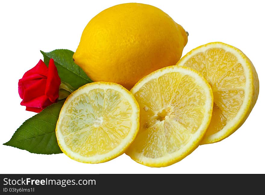 Fresh lemon, lemon wedges, fruit