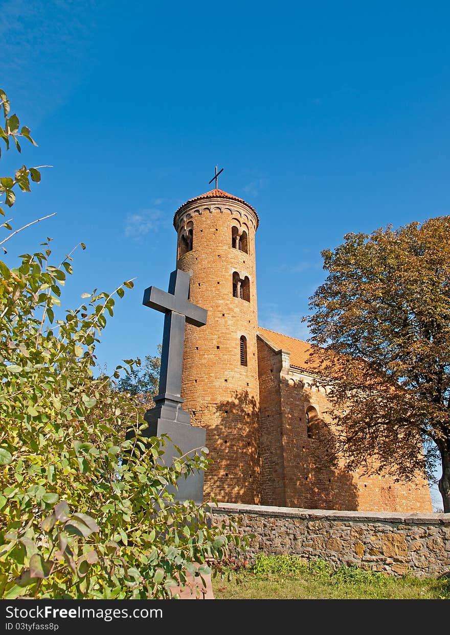 Romanesque church of St.Giles in Inowlodz,Poland. Romanesque church of St.Giles in Inowlodz,Poland