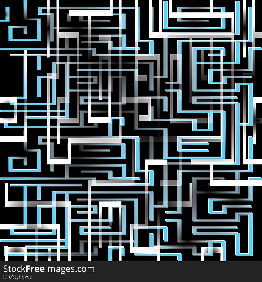 Vector illustration of an abstract maze-like background. Vector illustration of an abstract maze-like background