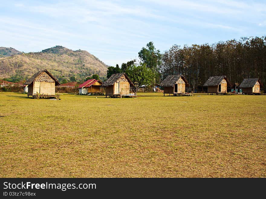 Thatched cottages from the north of Thailand. Thatched cottages from the north of Thailand