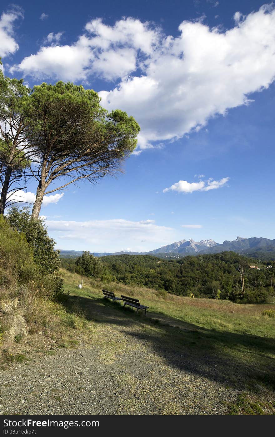 View of nice italian landscape