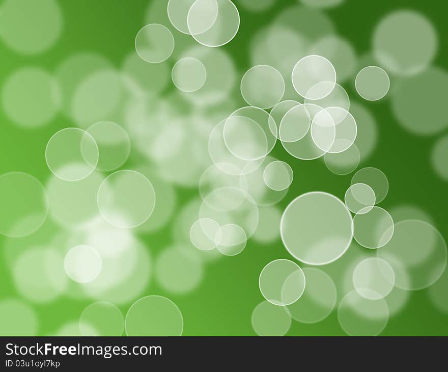 Magic color bokeh on green