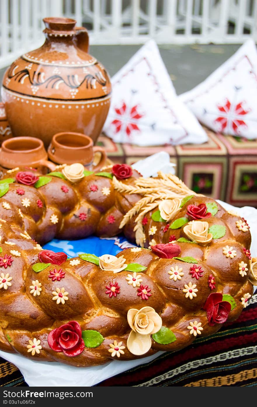 Traditional moldavian round loaf