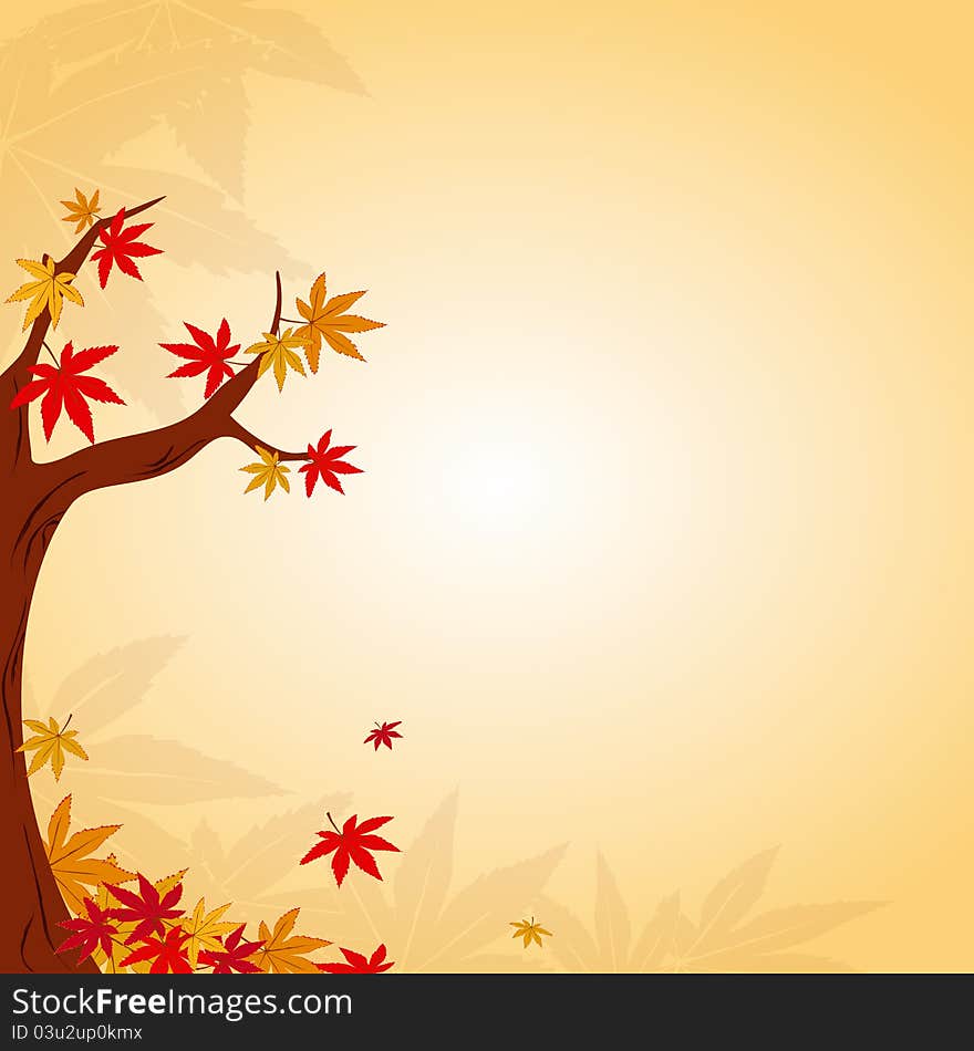 Abstract autumn leaves background