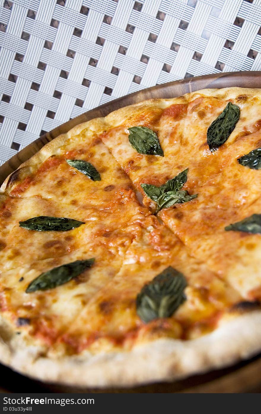 Tasty pizza Margherita on white background. Tasty pizza Margherita on white background