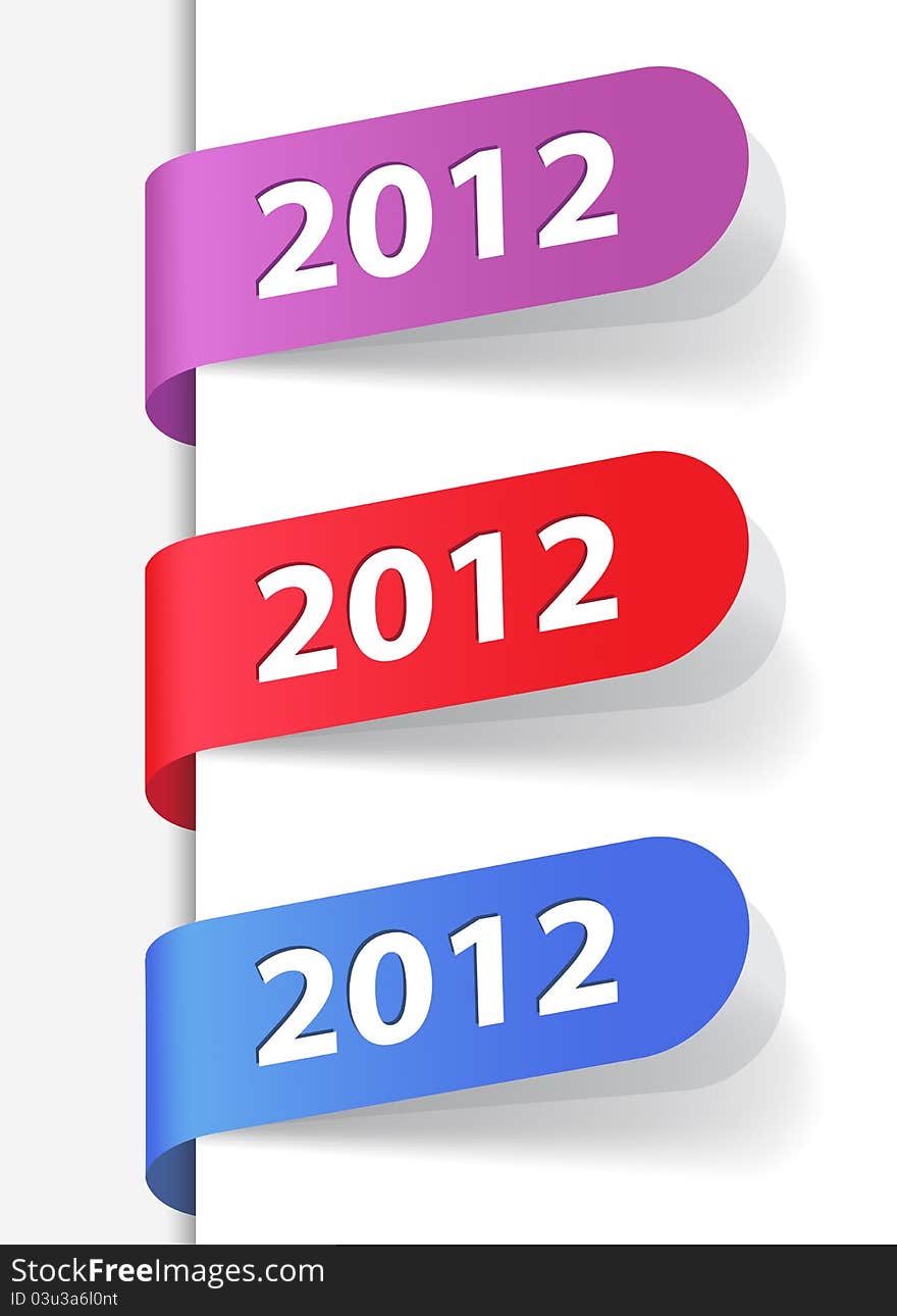 2012 new year labels, for your design, eps 10. 2012 new year labels, for your design, eps 10