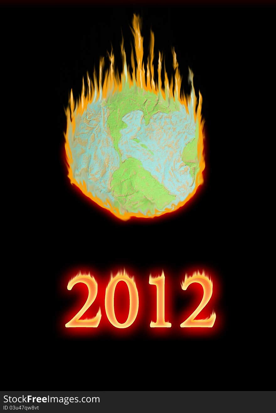 Fake globe in the fire 2012