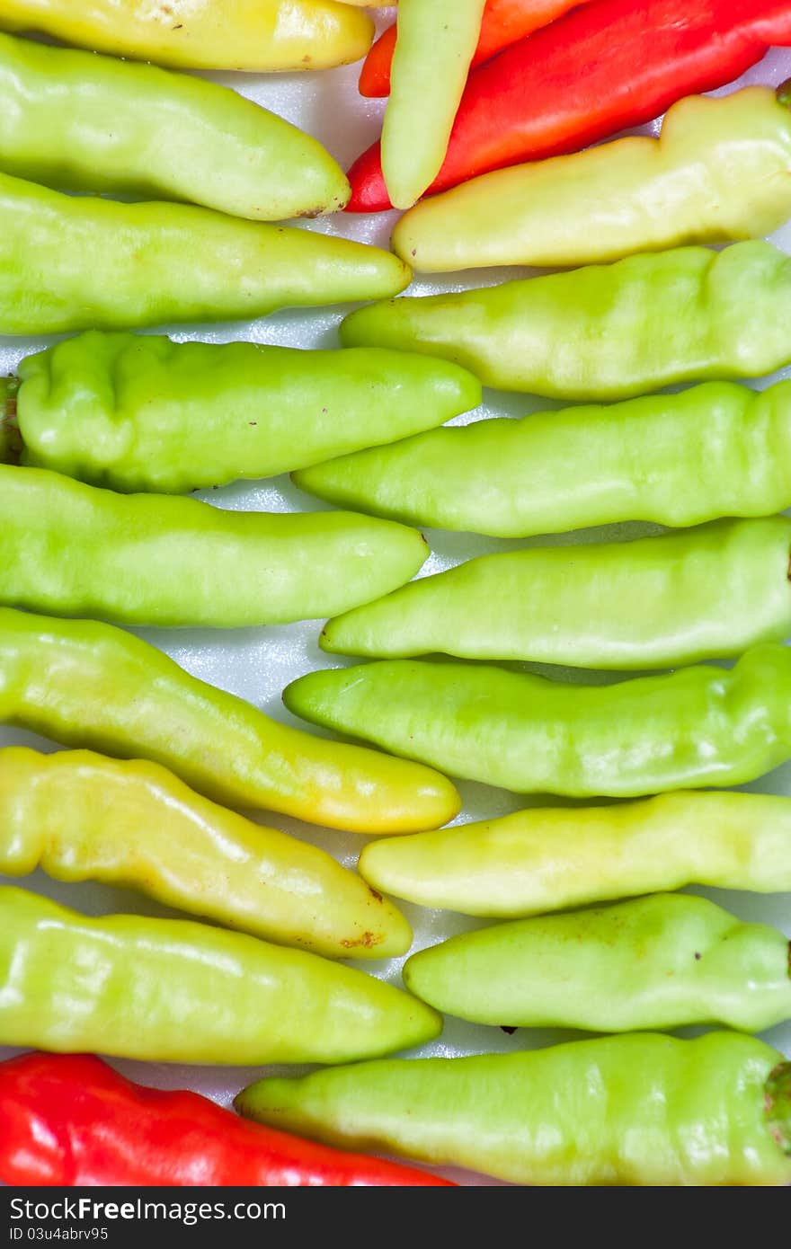 Pepper  on a white background