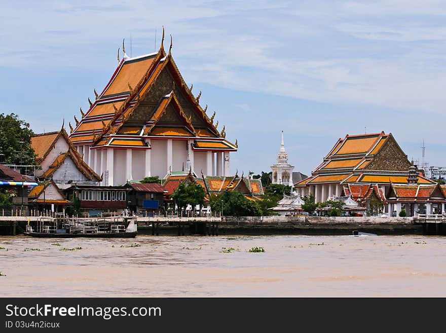 Thai Temple in Bangkok, the Chao Phraya River. Thai Temple in Bangkok, the Chao Phraya River.