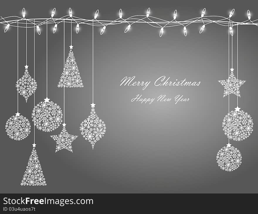 Background of Christmas lights ,gray. Background of Christmas lights ,gray