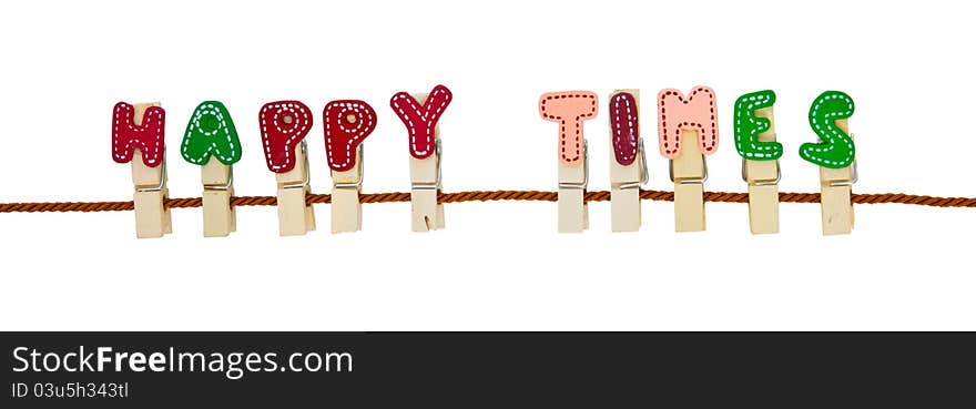 Happy Time phrase clip on the rope