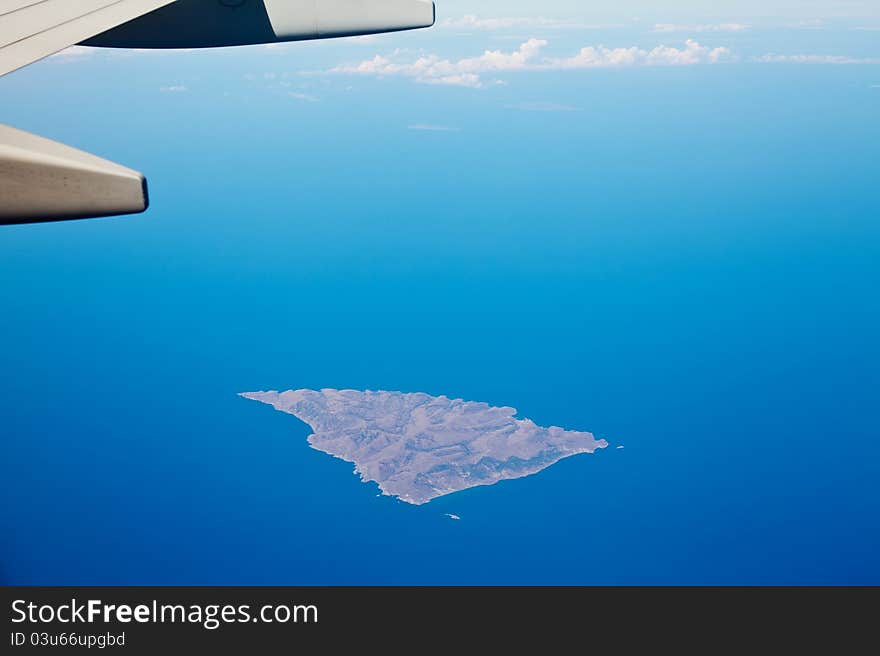 Flying Above Island