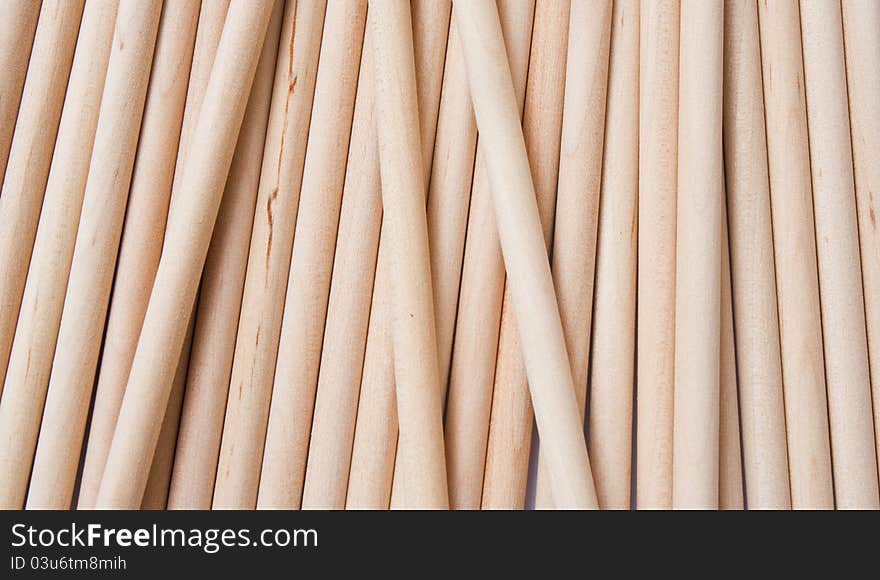 A frame of readymade wooden sticks