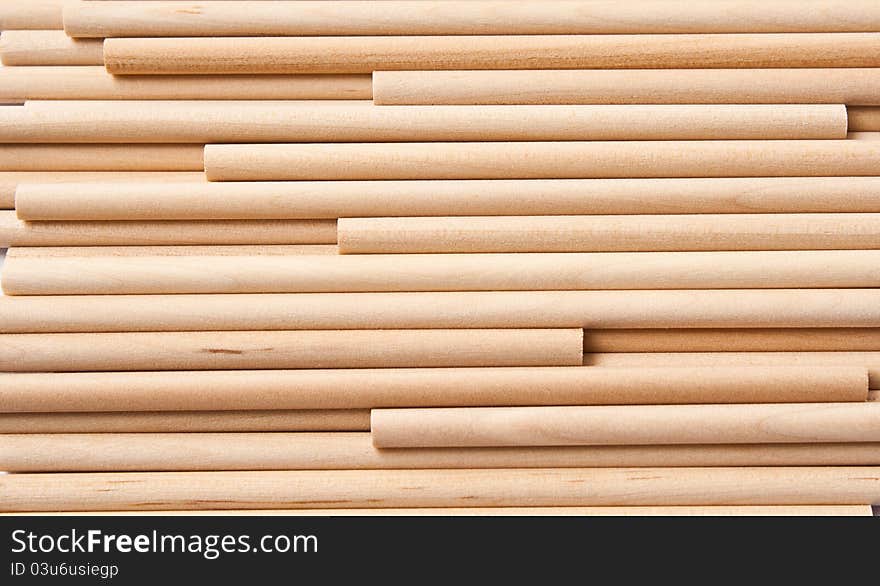 A frame of readymade wooden sticks