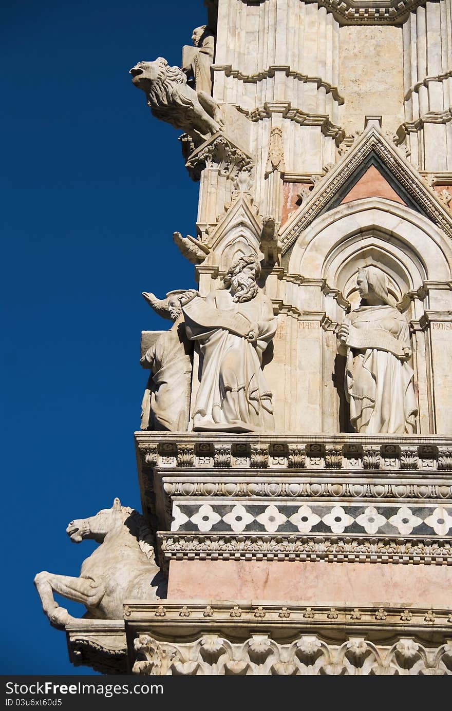 Details of the cathedral in siena, italy. Details of the cathedral in siena, italy