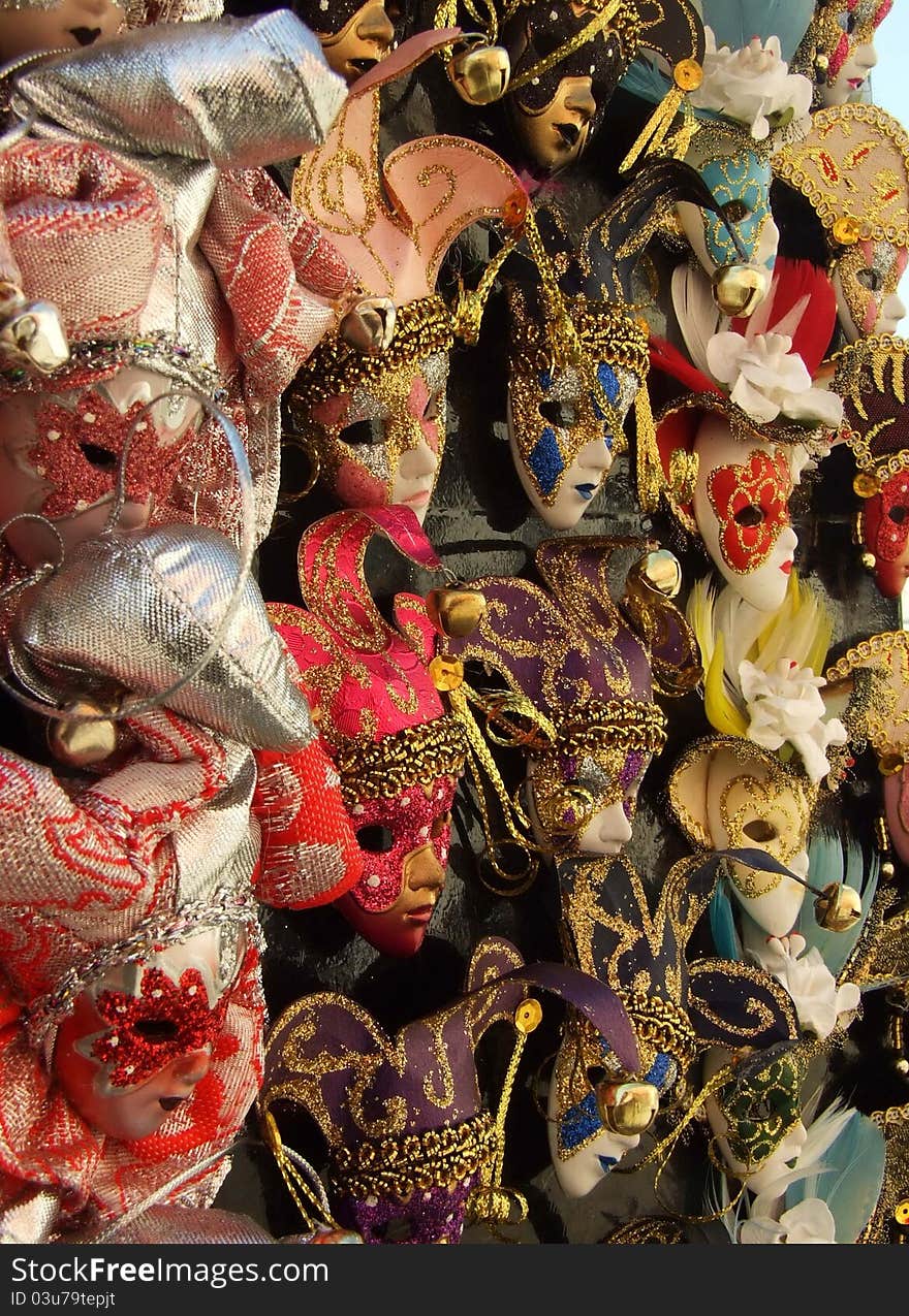 Traditional Venice carnival Masks. It is one of the most famous carnival on Adriatic coast. Traditional Venice carnival Masks. It is one of the most famous carnival on Adriatic coast.