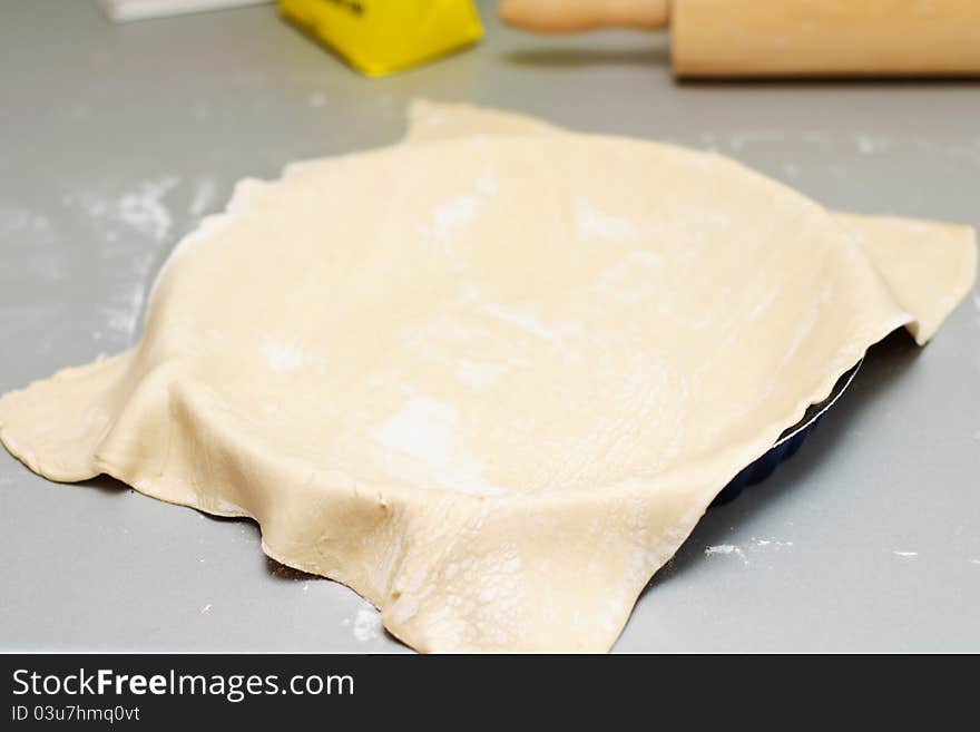 Cake Dough In A Baking Tray