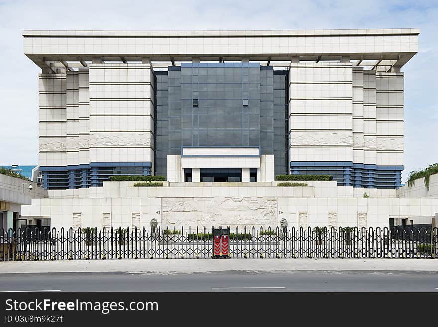 It is a modern square building，Photo taken on: september 18nd, 2011. It is a modern square building，Photo taken on: september 18nd, 2011