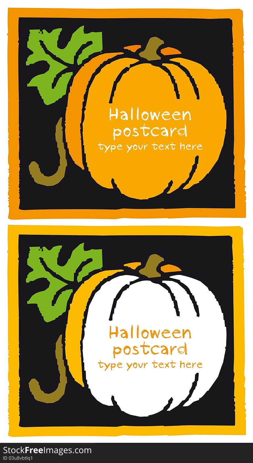 Pumpkin Halloween Banner Card For Invitation