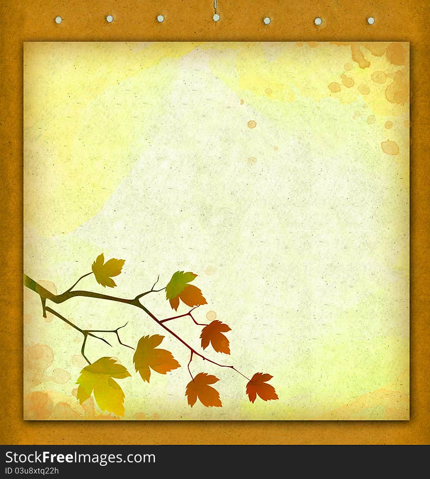 Background with leaves