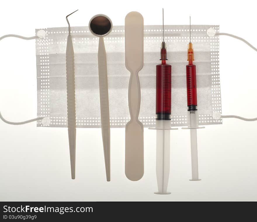 dental instruments and syringes