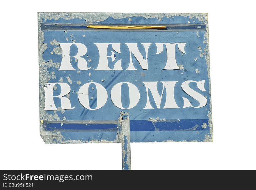 RENT ROOMS Sign