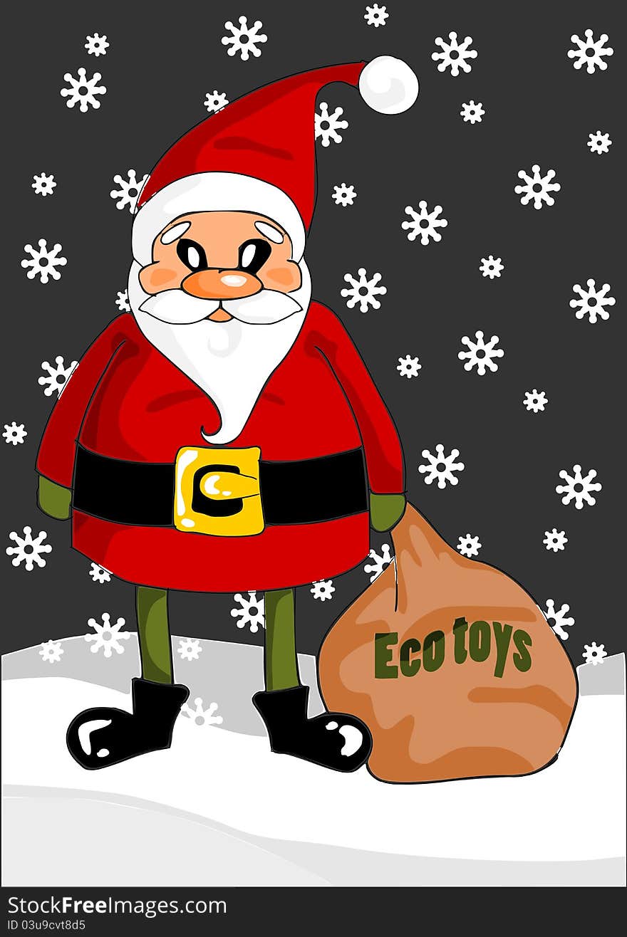 Santa Claus With Eco Toys