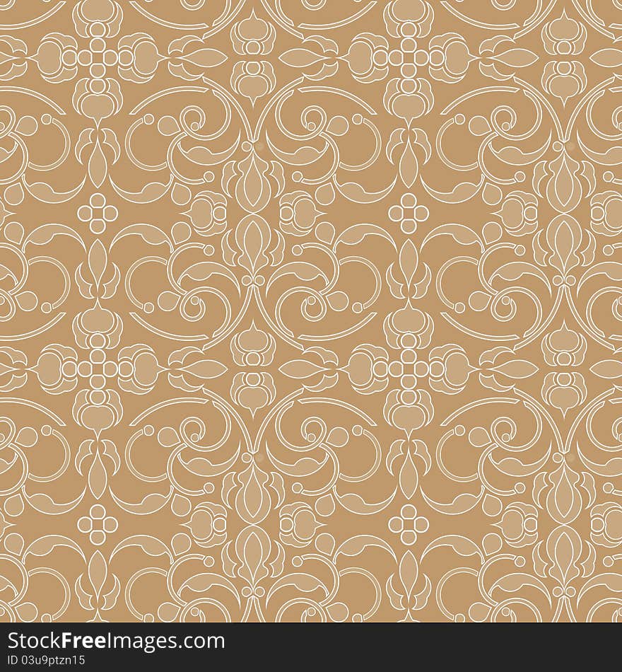 Elegant floral wallpaper - seamless pattern