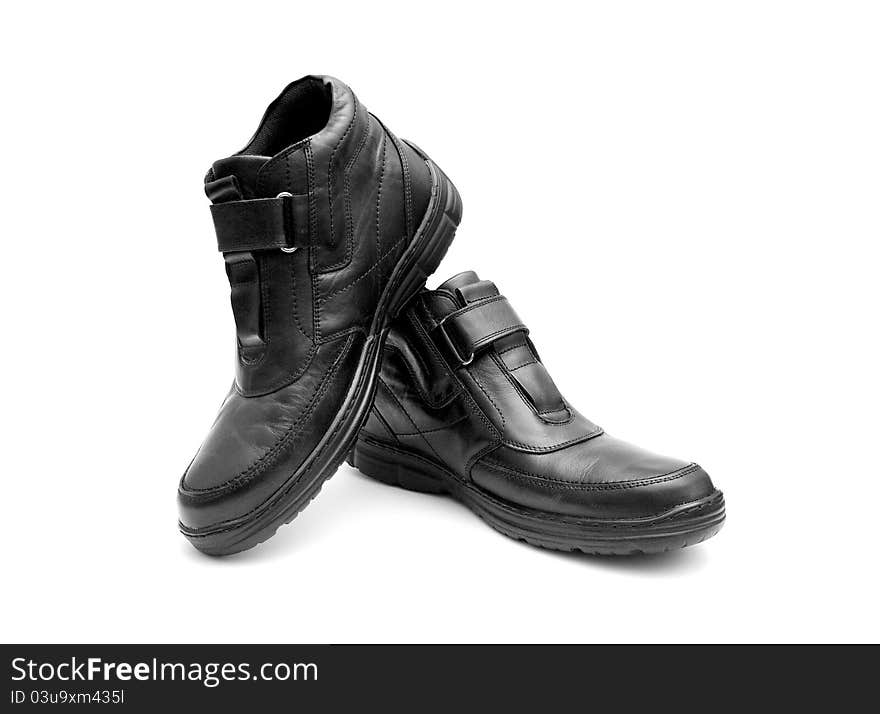 Pair Of Black Man S Boots