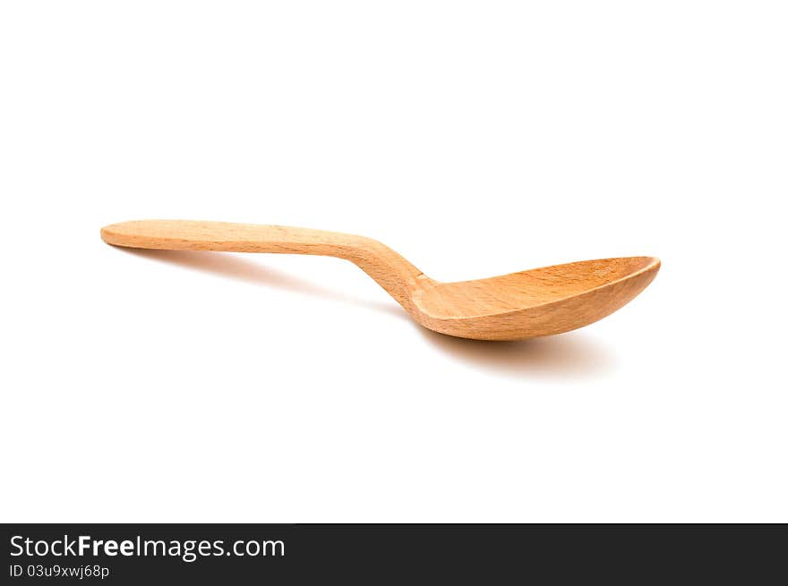 Empty wooden spoon