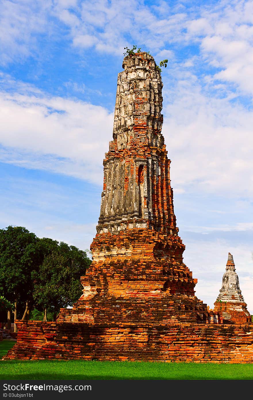 Old pagoda in the old city of thailand. Old pagoda in the old city of thailand