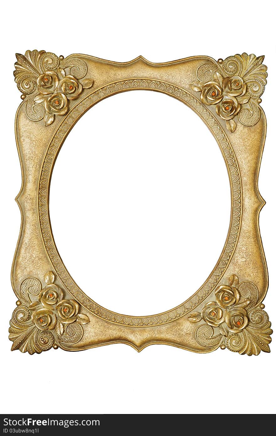 Isolated image of Gold photo frame. Isolated image of Gold photo frame