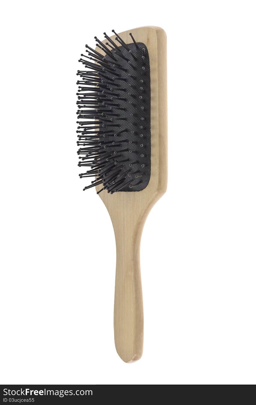 A hairbrush isolated white background