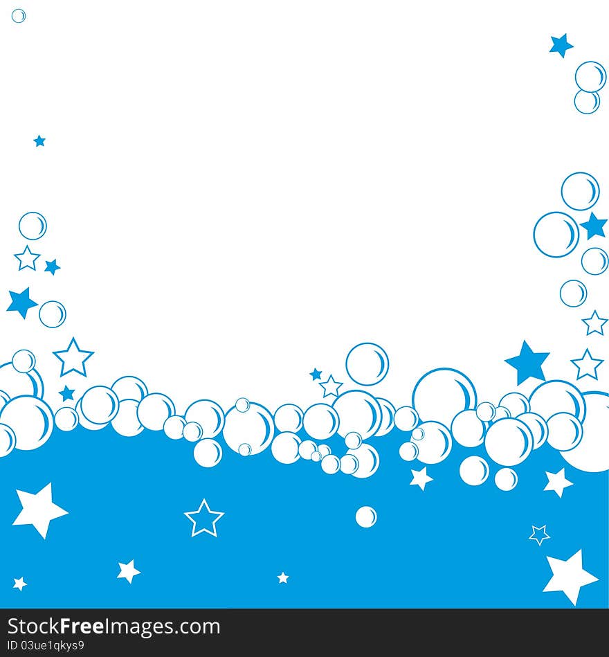 Abstract blue circle background. Vector winter illustration. Abstract blue circle background. Vector winter illustration.