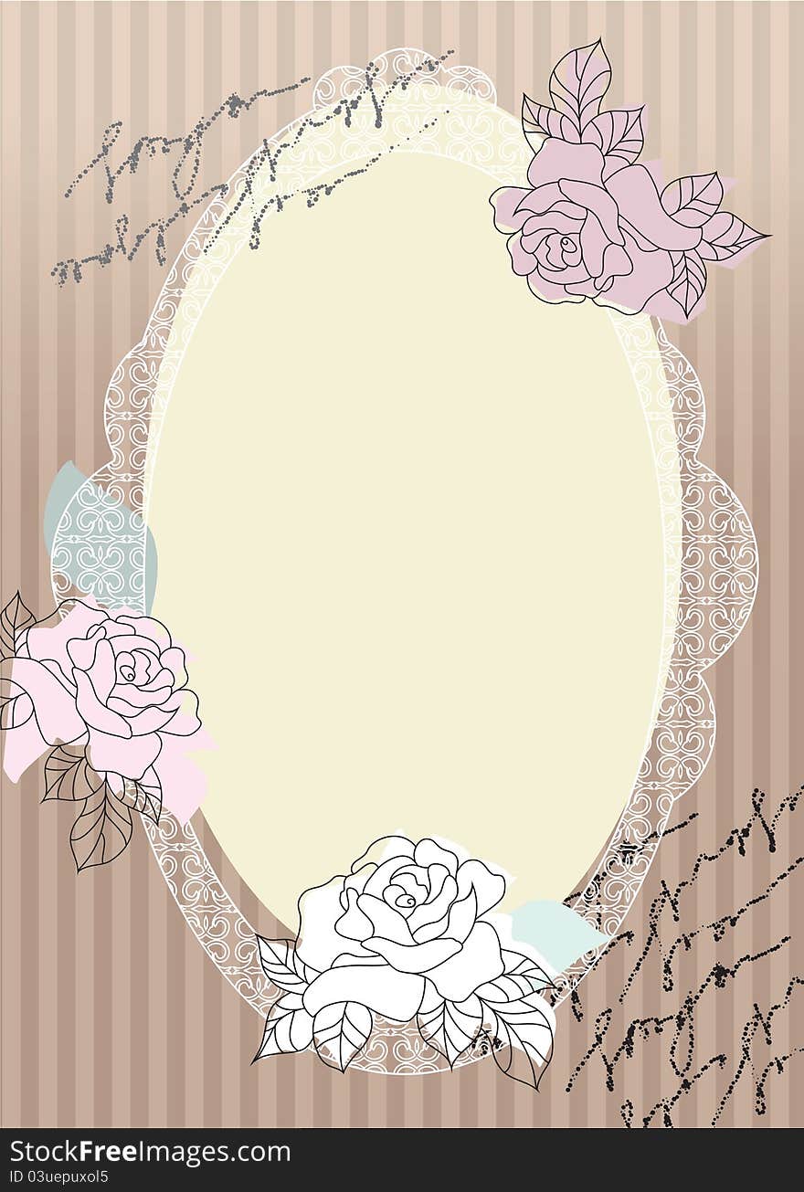 Bordered background, decoupage retro frame. Vertical A4. Bordered background, decoupage retro frame. Vertical A4.