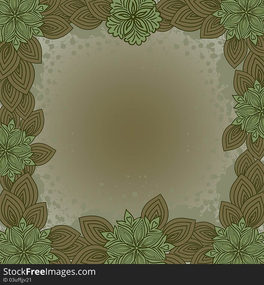 Old floral frame